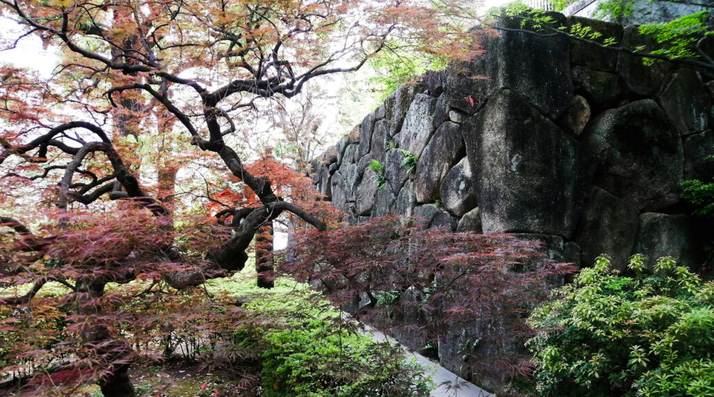  石垣 穴八幡宮